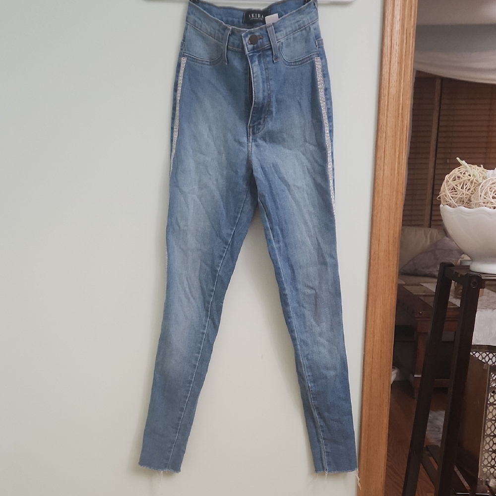 AKIRA Blue High Rise Women's Jeans